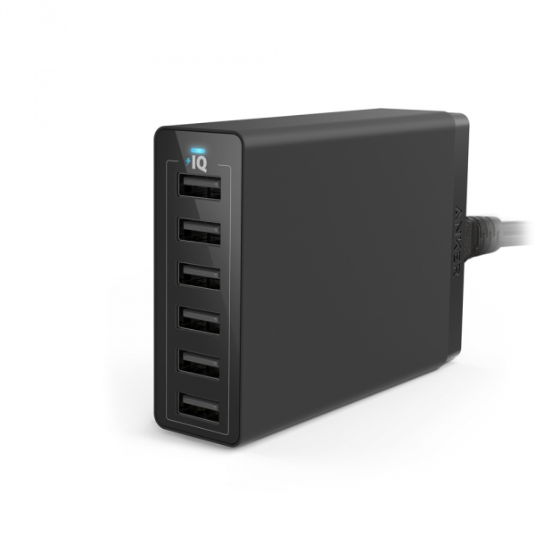 Anker® 60W 6-Port Family-Sized Desktop USB Charger 