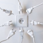 Many Electric Plugs are Fighting for Power from the Wall Socket Version 2