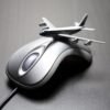 Using A Business Travel Agent Can Make Sense Toy airplane placed on a computer mouse